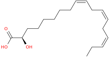 2 hydroxy z,z,z 9,12,15 octadecatrienoic acid, (2r) 